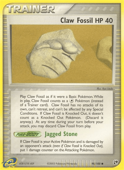 Claw Fossil [Reverse Holo]