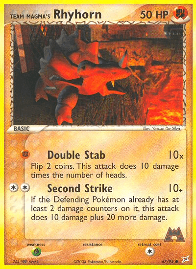 Team Magma's Rhyhorn [Reverse Holo]