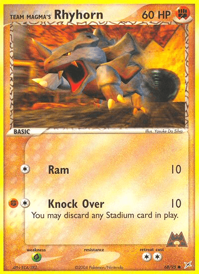 Team Magma's Rhyhorn [Reverse Holo]