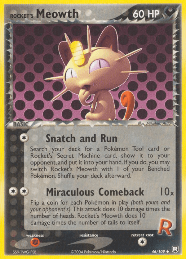 Rocket's Meowth [Reverse Holo]