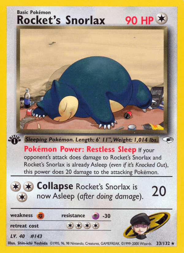 Rocket's Snorlax [1st Edition]