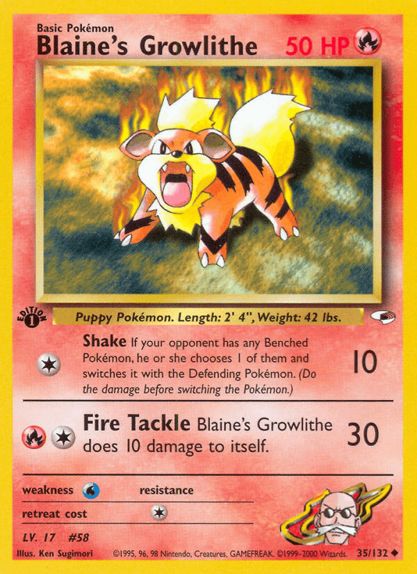 Blaine's Growlithe [1st Edition]