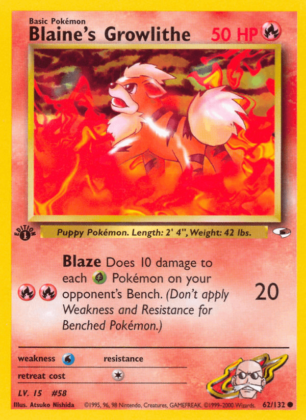 Blaine's Growlithe [1st Edition]