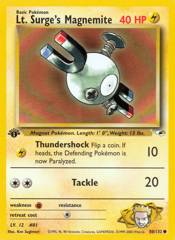 Lt. Surge's Magnemite [1st Edition]