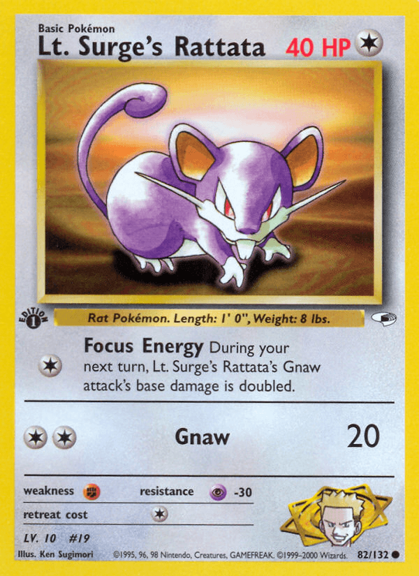 Lt. Surge's Rattata [1st Edition]