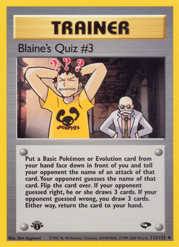 Blaine's Quiz #3 [1st Edition]