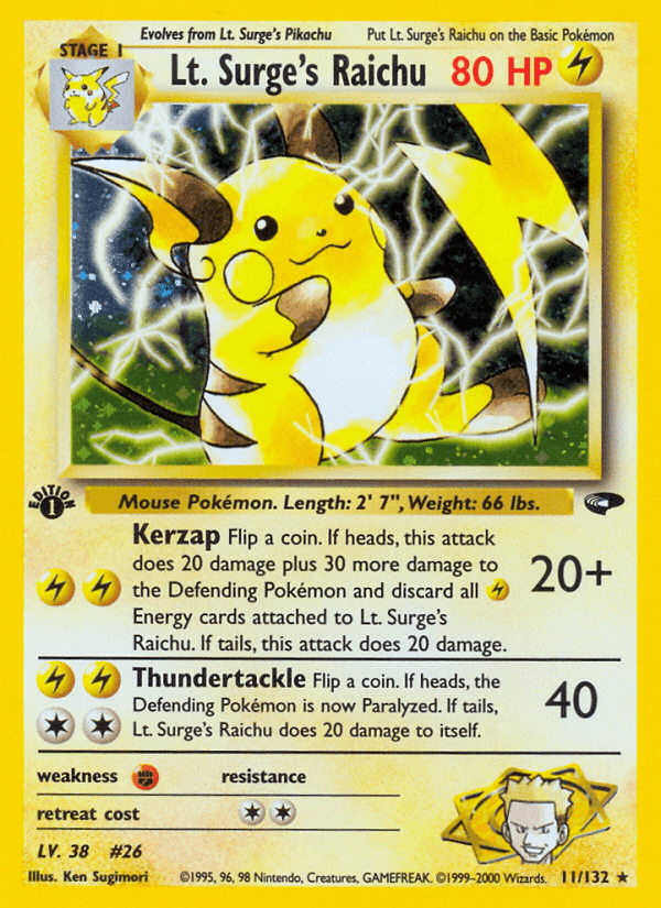 Lt. Surge's Raichu [1st Edition]
