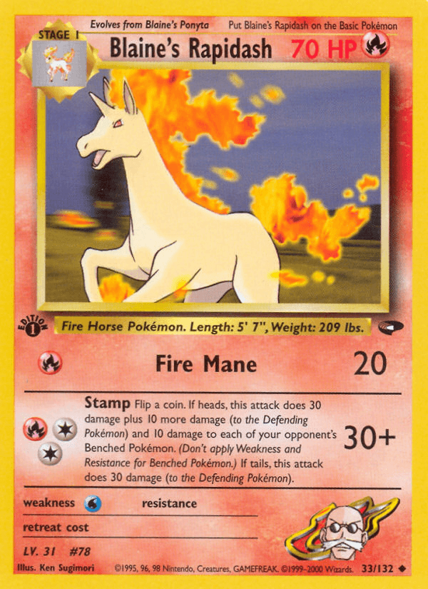Blaine's Rapidash [1st Edition]