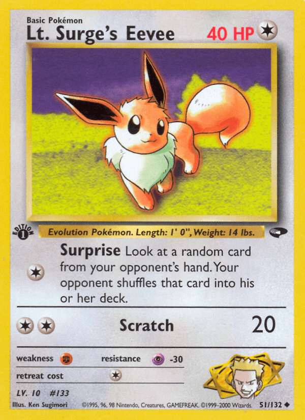 Lt. Surge's Eevee [1st Edition]