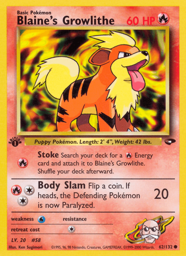Blaine's Growlithe [1st Edition]