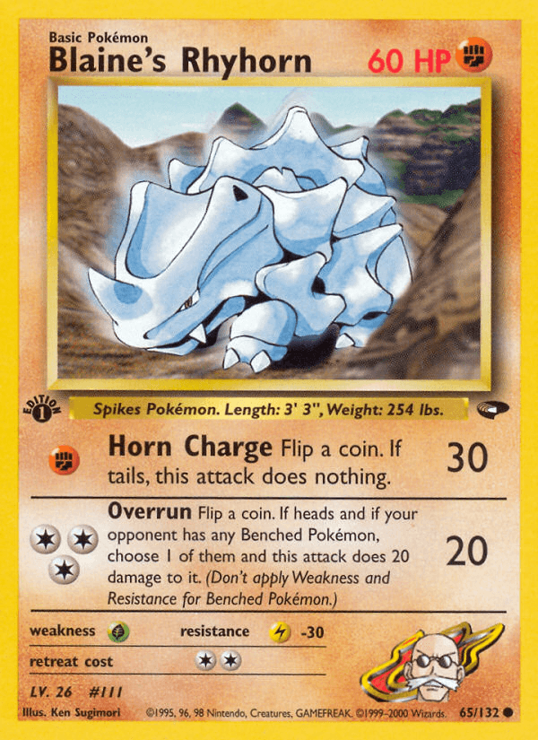 Blaine's Rhyhorn [1st Edition]