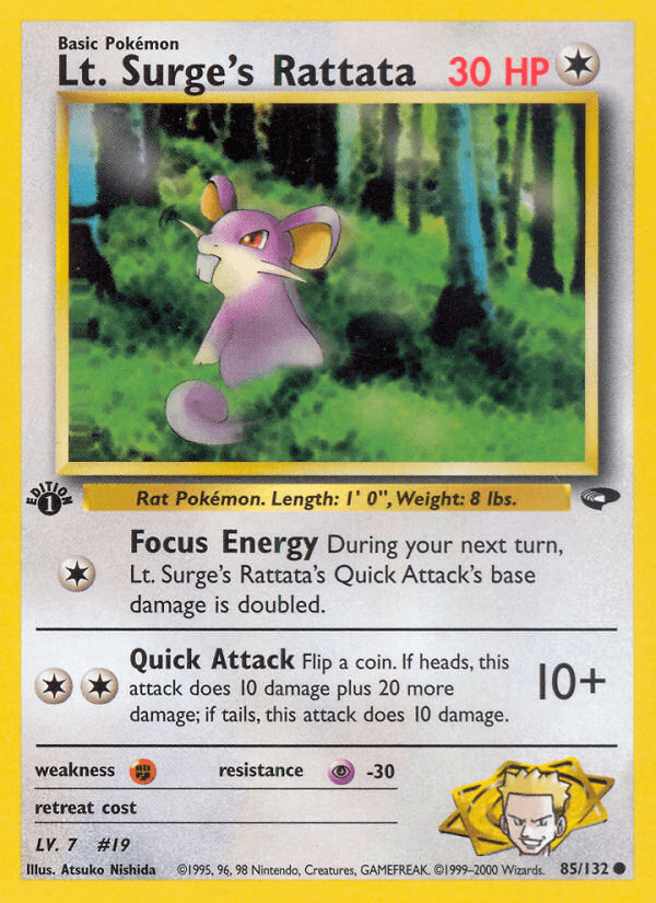 Lt. Surge's Rattata [1st Edition]