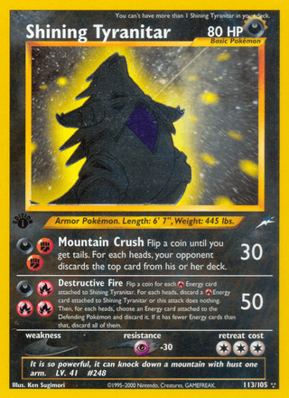 Shining Tyranitar [1st Edition] — Neo Destiny [1st Edition]