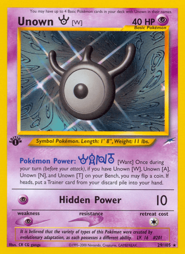 Unown [W] [1st Edition]