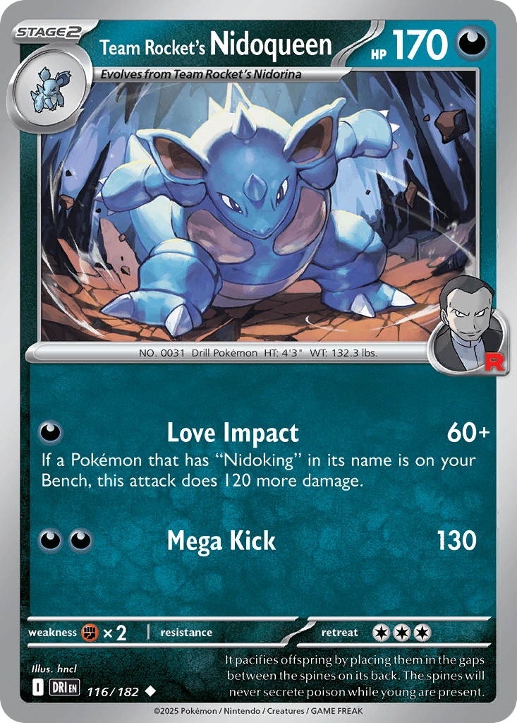 Team Rocket's Nidoqueen [Reverse Holo]