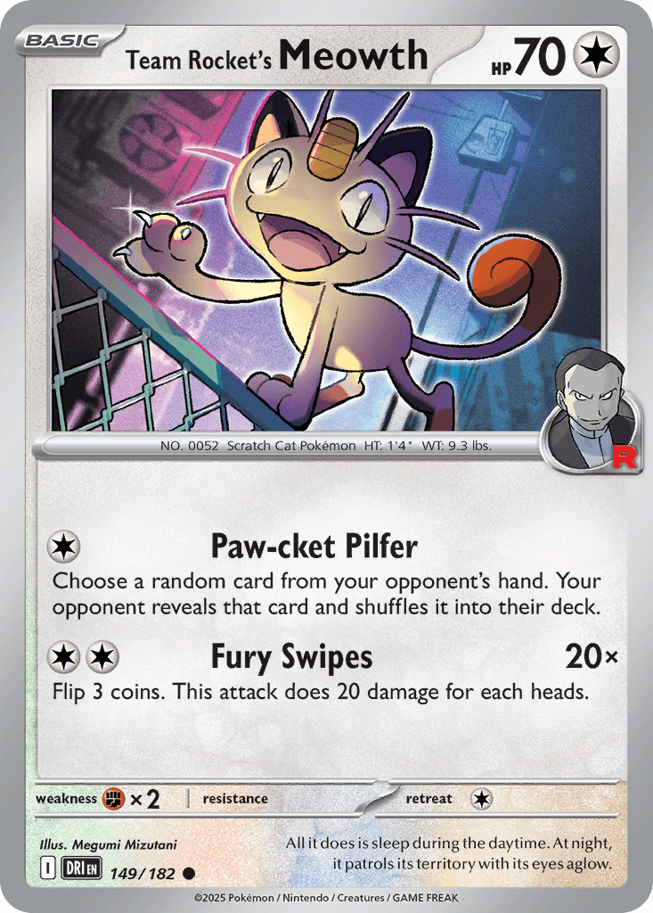 Team Rocket's Meowth [Reverse Holo]