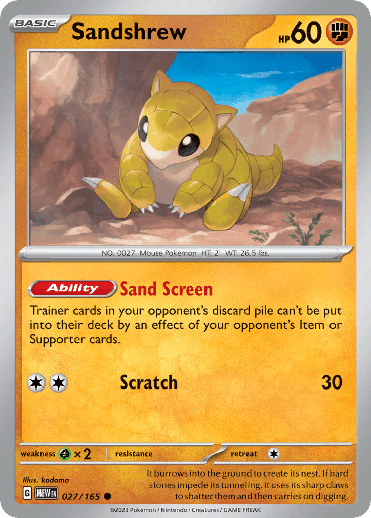 Sandshrew [Reverse Holo]