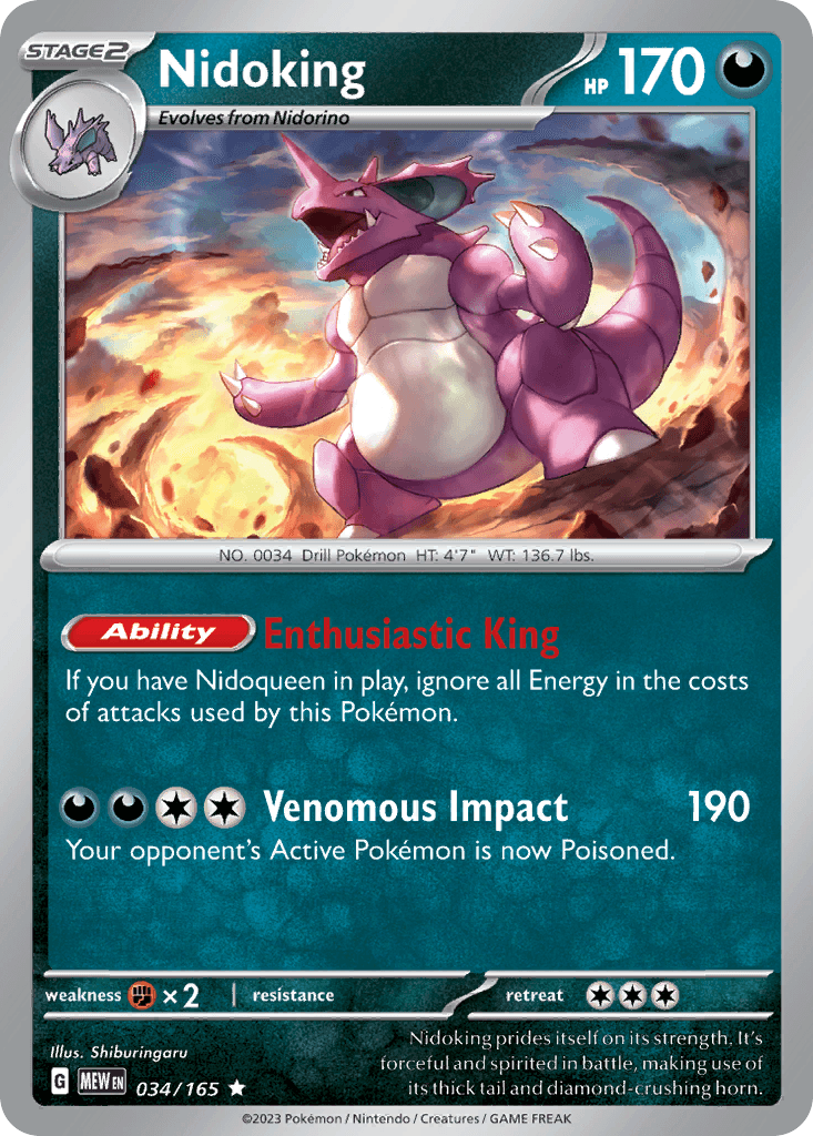 Nidoking [Reverse Holo]