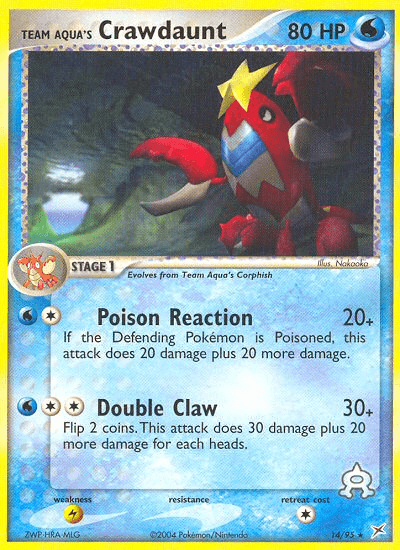Team Aqua's Crawdaunt [Reverse Holo]