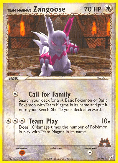 Team Magma's Zangoose [Reverse Holo]