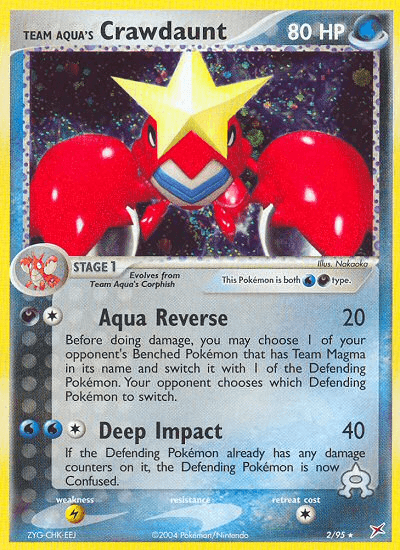Team Aqua's Crawdaunt [Reverse Holo]