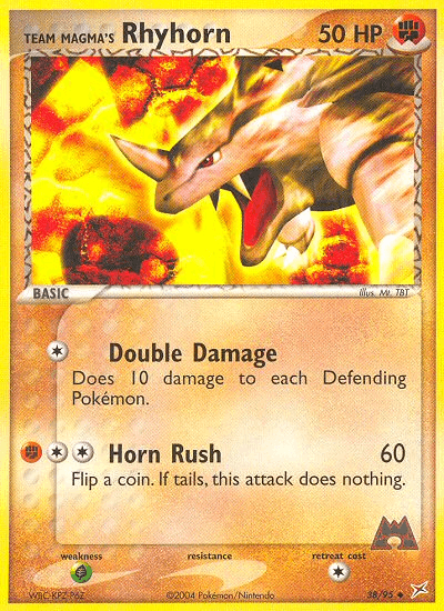Team Magma's Rhyhorn [Reverse Holo]