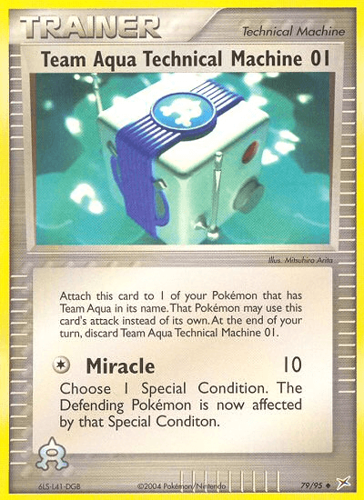 Team Aqua Technical Machine 01 [Reverse Holo]