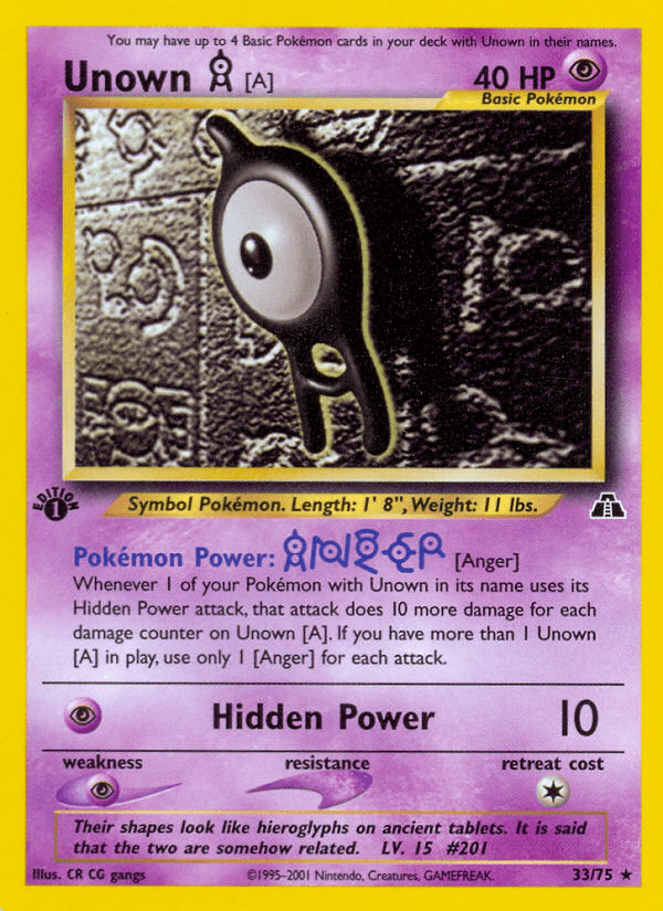 Unown [A] [1st Edition]