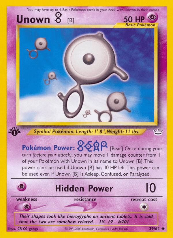 Unown [B] [1st Edition]