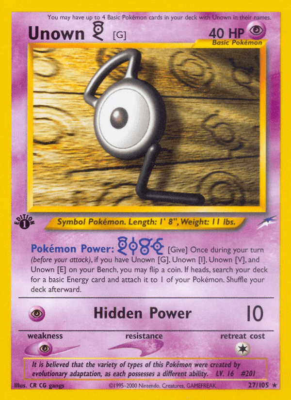 Unown [G] [1st Edition]
