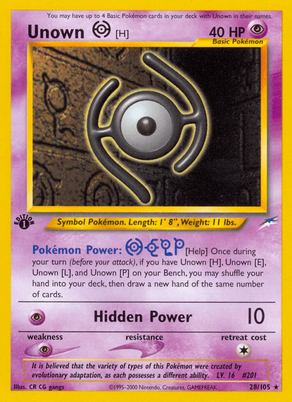 Unown [H] [1st Edition]