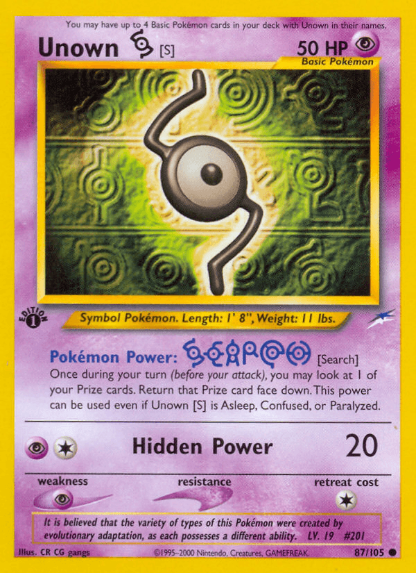 Unown [S] [1st Edition]