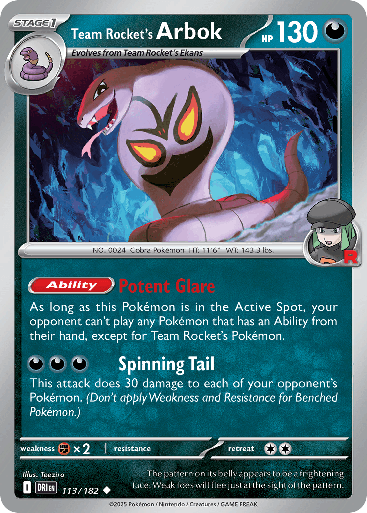 Team Rocket's Arbok [Reverse Holo]