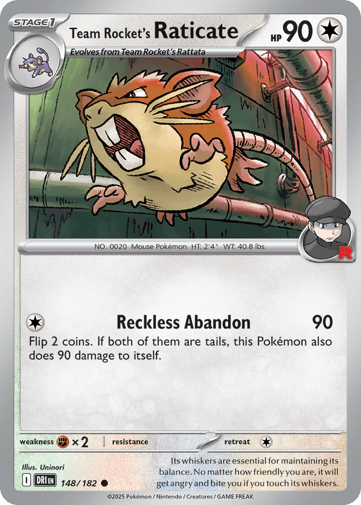 Team Rocket's Raticate [Reverse Holo]