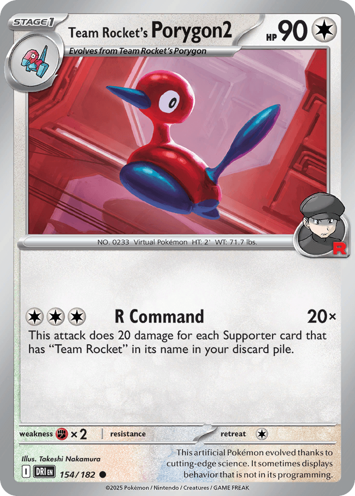 Team Rocket's Porygon2 [Reverse Holo]