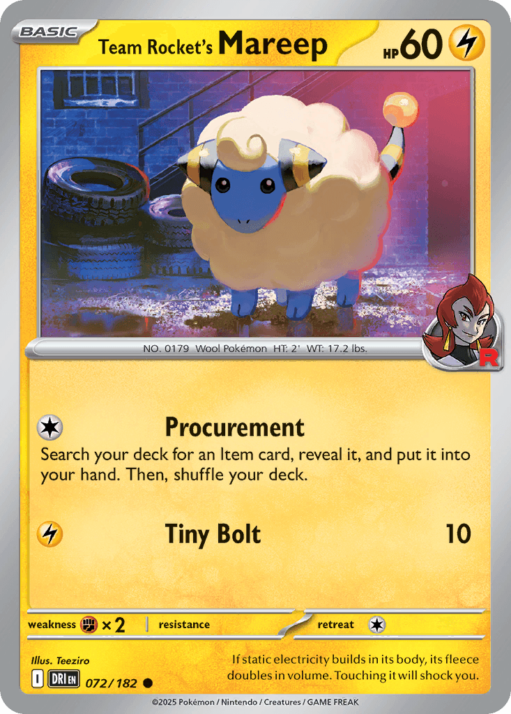 Team Rocket's Mareep [Reverse Holo]