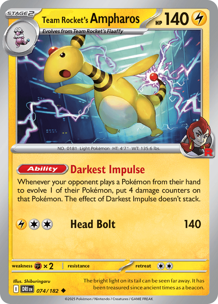 Team Rocket's Ampharos [Reverse Holo]