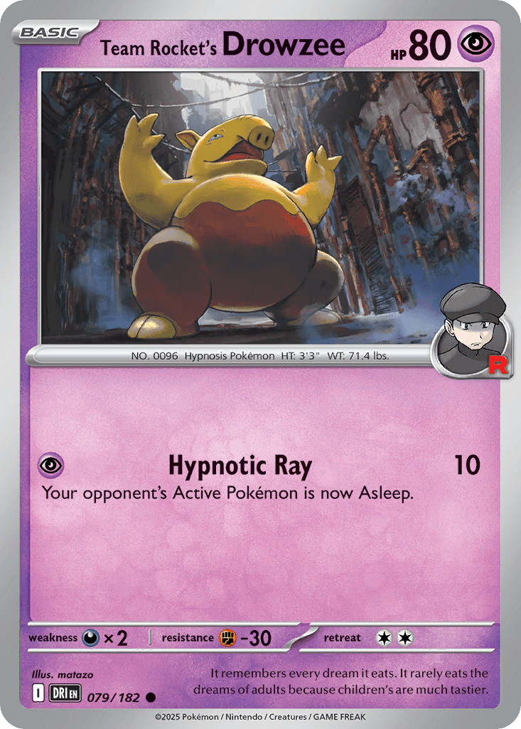 Team Rocket's Drowzee [Reverse Holo]