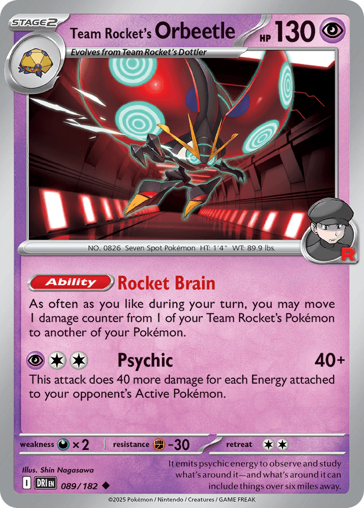 Team Rocket's Orbeetle [Reverse Holo]