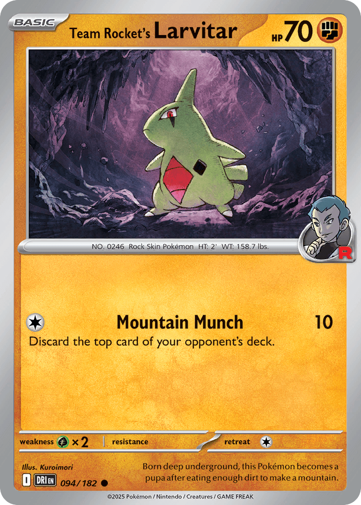 Team Rocket's Larvitar [Reverse Holo]