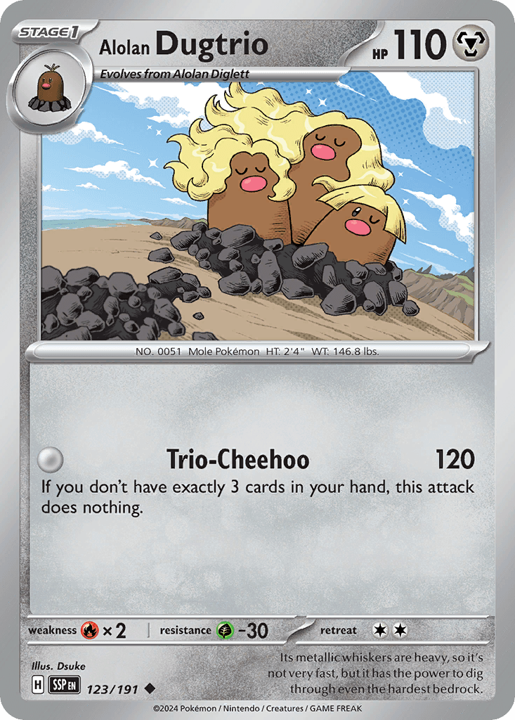 Alolan Dugtrio [Reverse Holo]