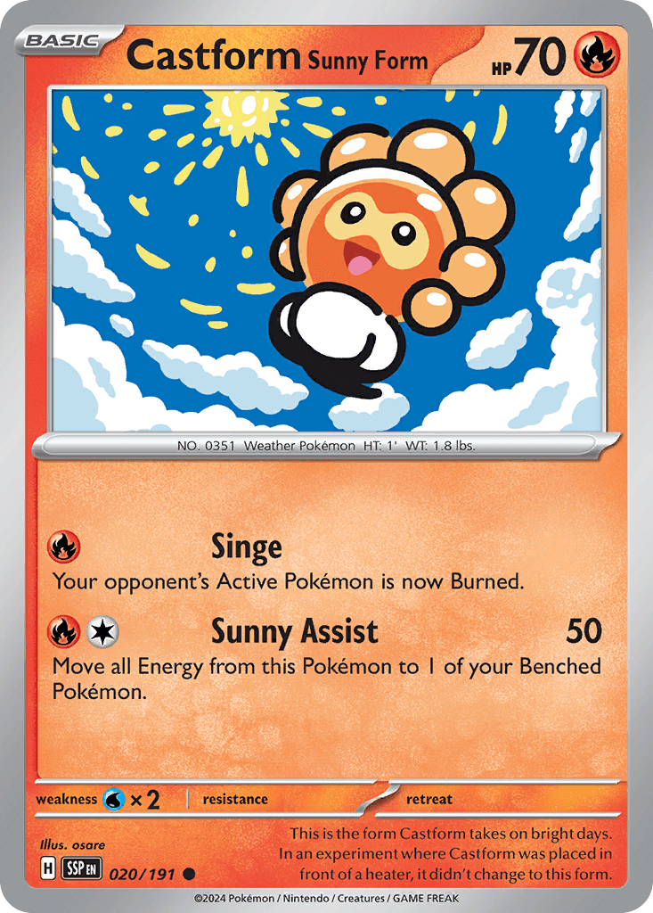 Castform Sunny Form [Reverse Holo]