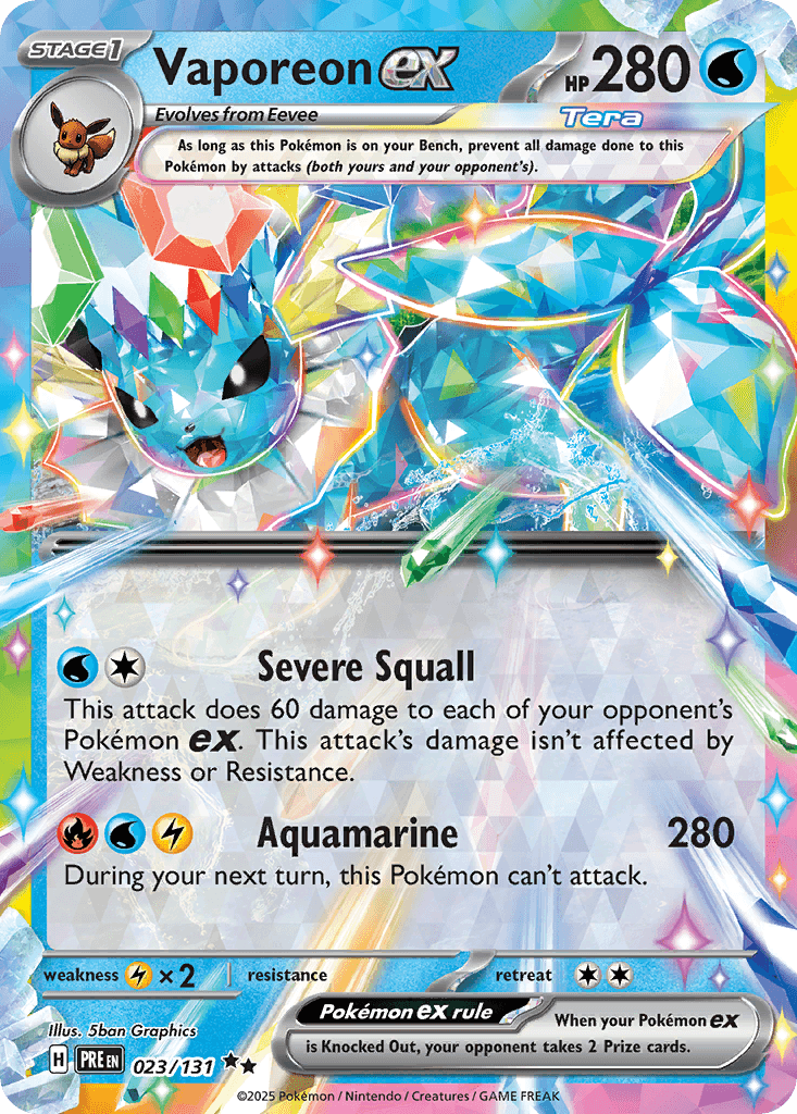 Vaporeon ex [Prize Pack]