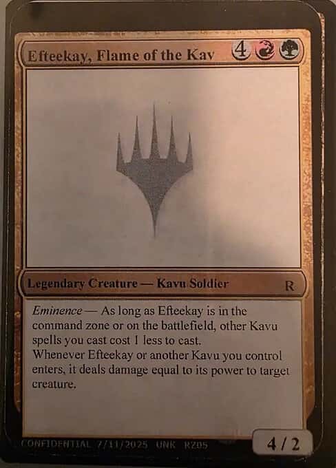 Efteekay, Flame of the Kav