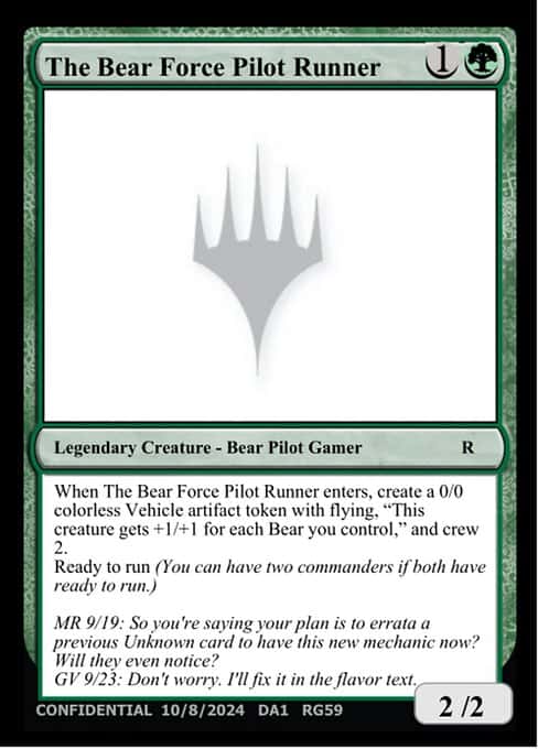 The Bear Force Pilot Runner