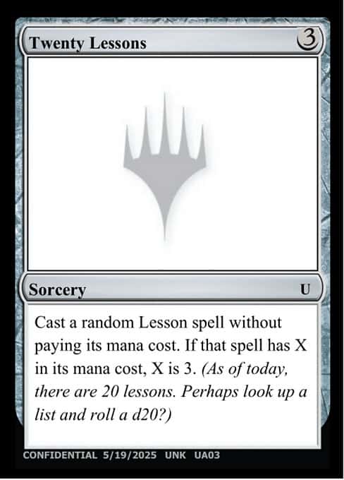 Twenty Lessons