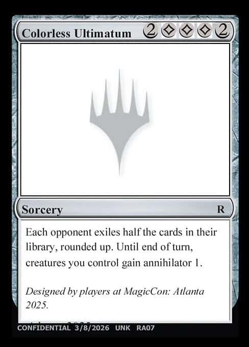 Colorless Ultimatum