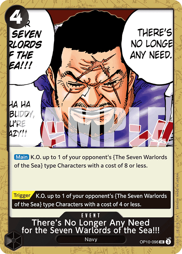 There's No Longer Any Need for the Seven Warlords of the Sea!!!