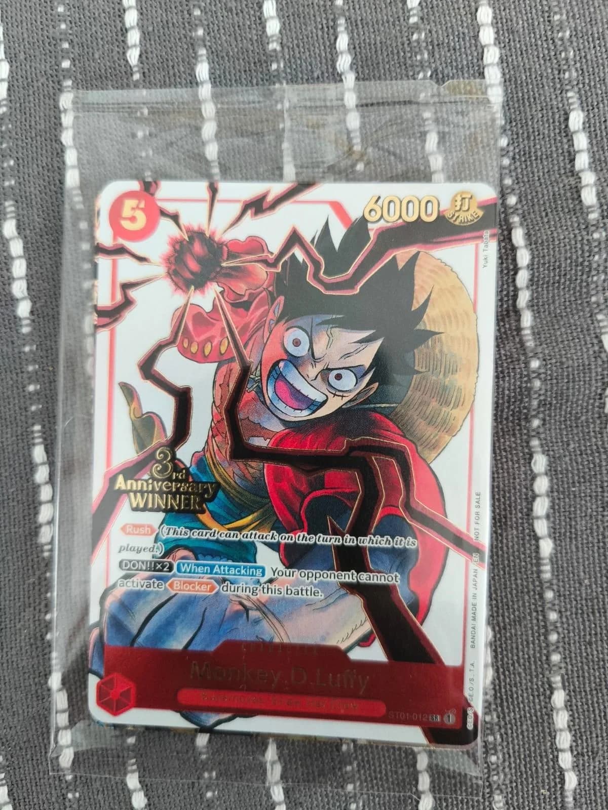 Monkey.D.Luffy 3rd Anniversary Winner Sealed Pack