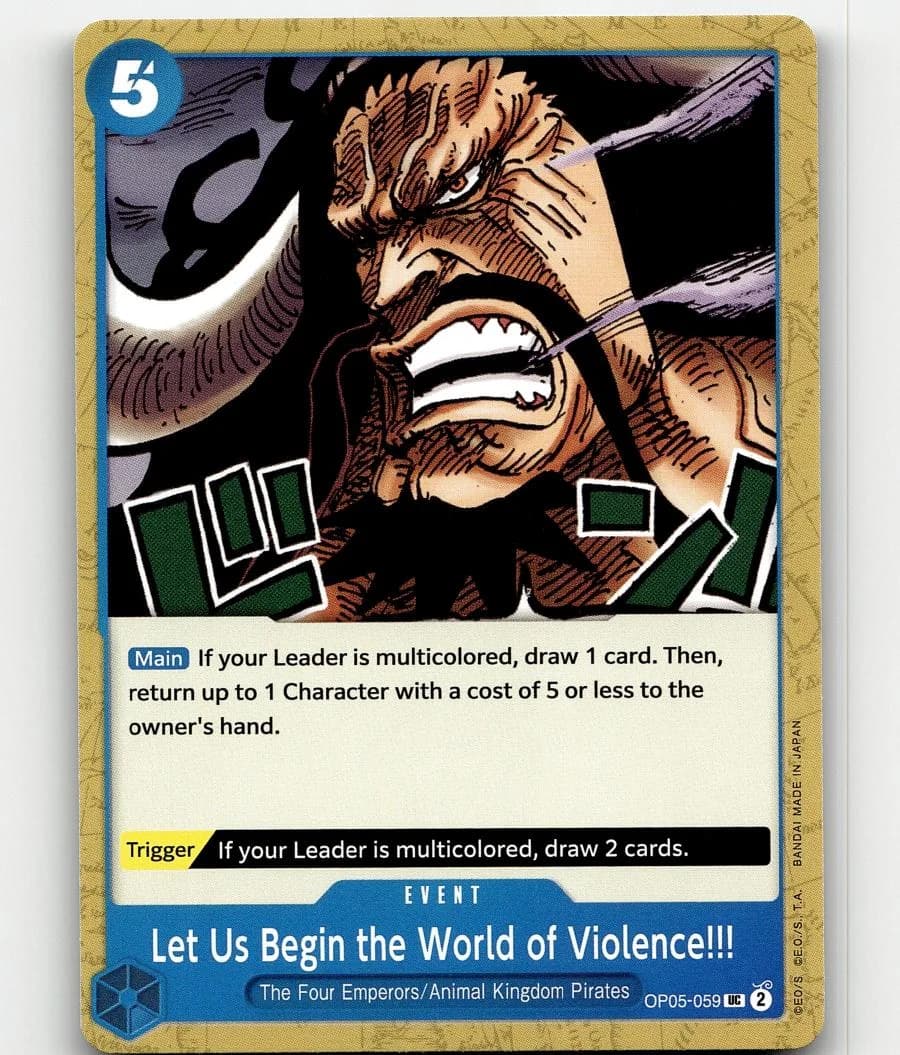 Let Us Begin the World of Violence!!